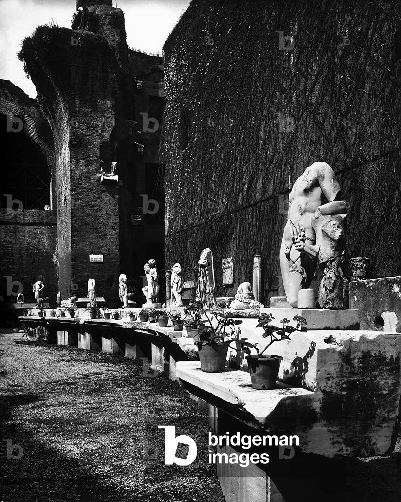 The courtyard of the open frigidarium, Diocletian Baths, Rome
