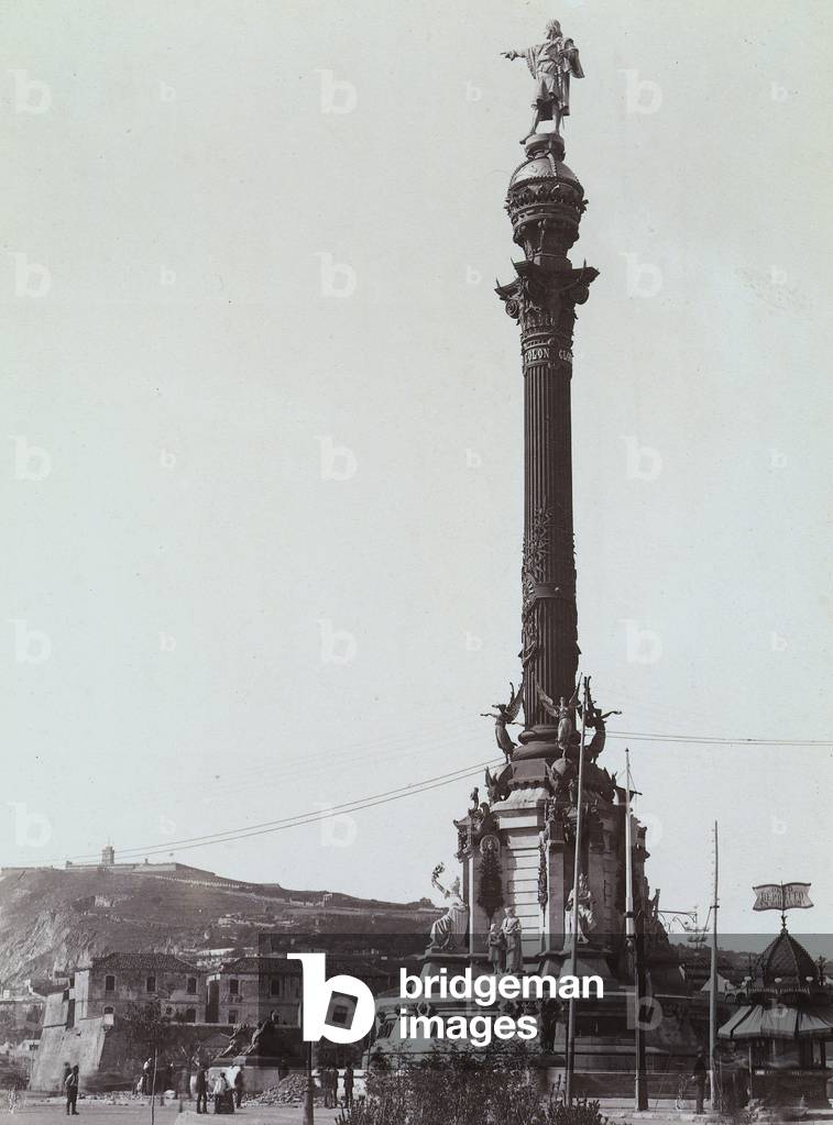 Christopher Columbus Monument collocated in Plaça de la Porta de la Pau, in Barcelona.