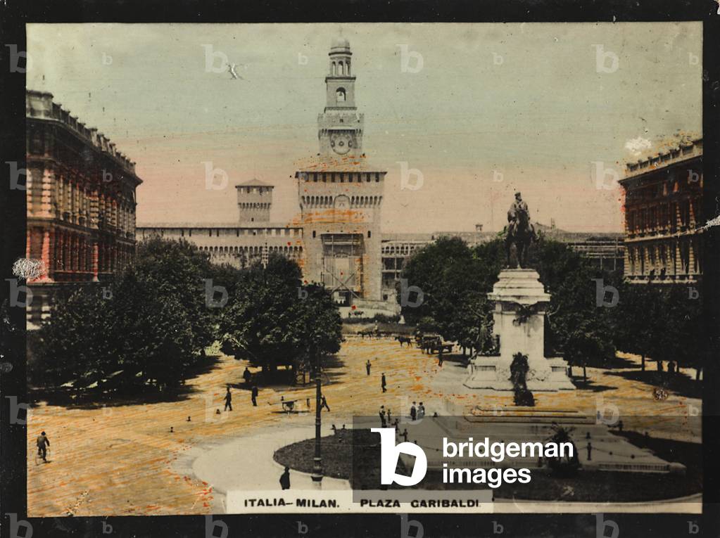 View of the Foro Bonaparte, Milan, c.1900 (photo)