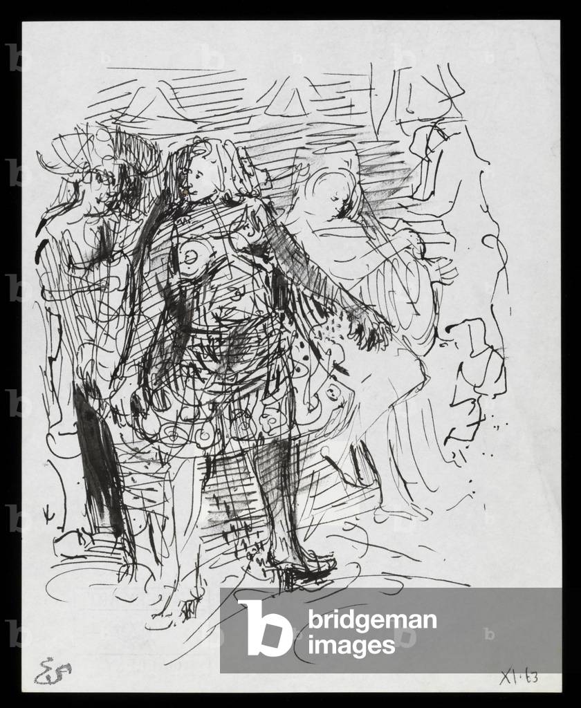 Theatre Costume Dress (ink on paper)