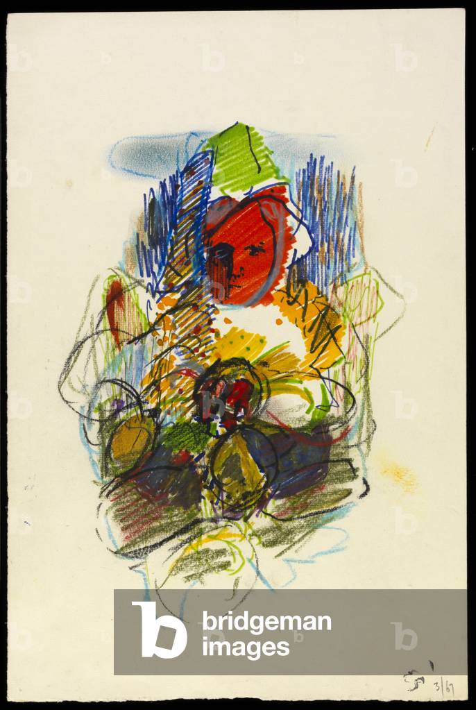 Seated Figure (crayon on paper)
