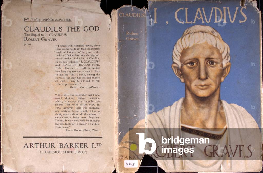 Dust jacket of 'I, Claudius' by Robert Graves (colour litho)