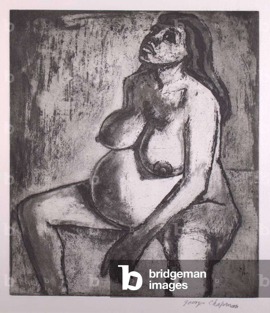 Pregnant Woman I (etching & aquatint)