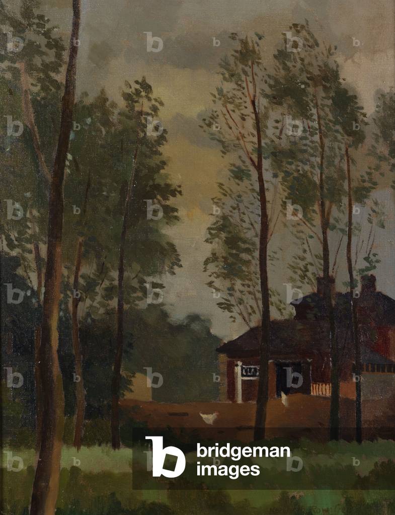 Bild von Gemälde "The Station Willows", 20. Jahrhundert von Kenneth Rowntree