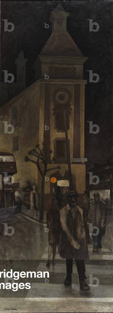 Evening at Pontypridd, 1959 (oil on canvas)