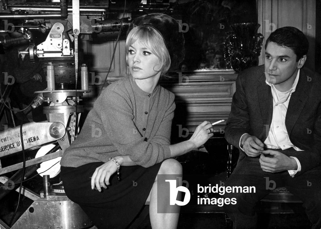 Image of Photography depicting Brigitte Bardot and Robert Hossein 1960, b/w