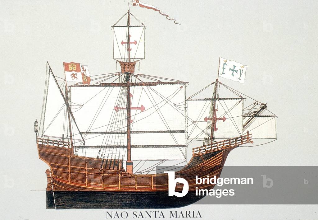 Image of The Santa Maria (colour litho)