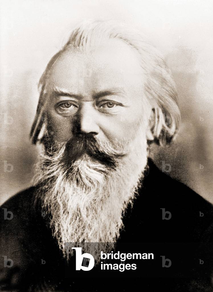 Image de Photographie représentant Portrait de Johannes Brahms (1833 - 1897), b/w