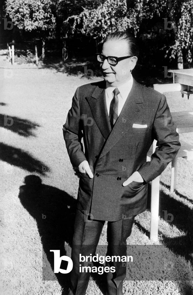 "Salvador Allende" 1970 von Unknown photographer, b/w