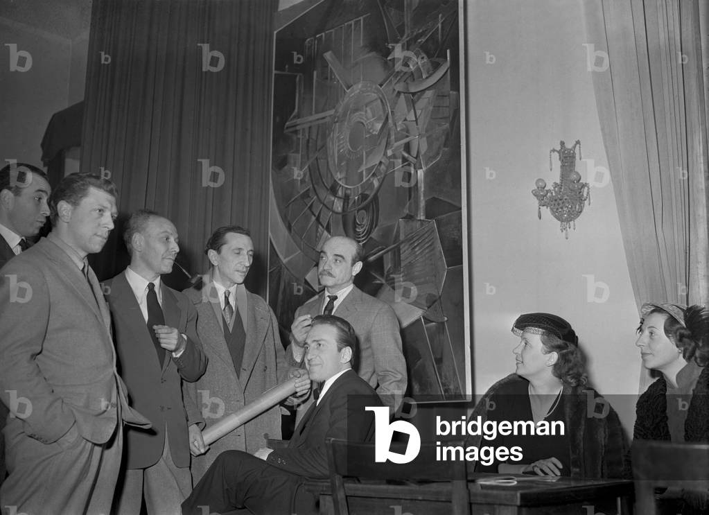 Spatial Art Exhibition at the France's Friends Association, Milan, 1952 (b/w photo)