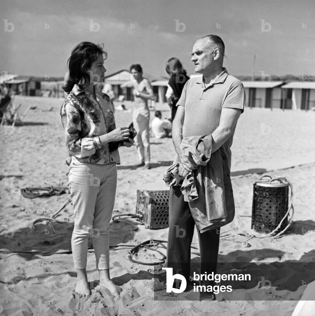 "Lea Massari e Alberto Moravia" 1960, b/w