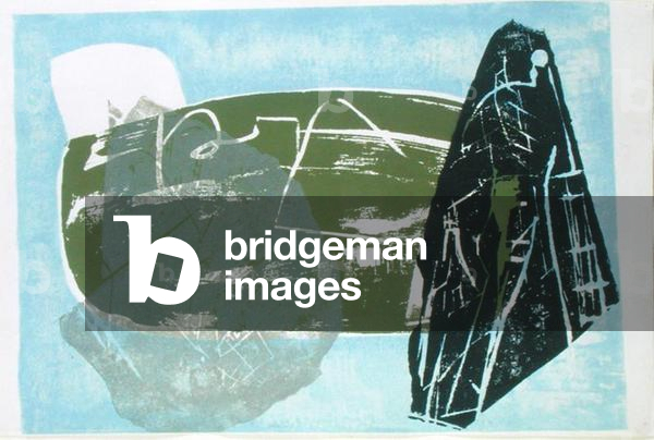 Landscape of Stone Leaves, 1952 (screenprint & relief print on wove paper)