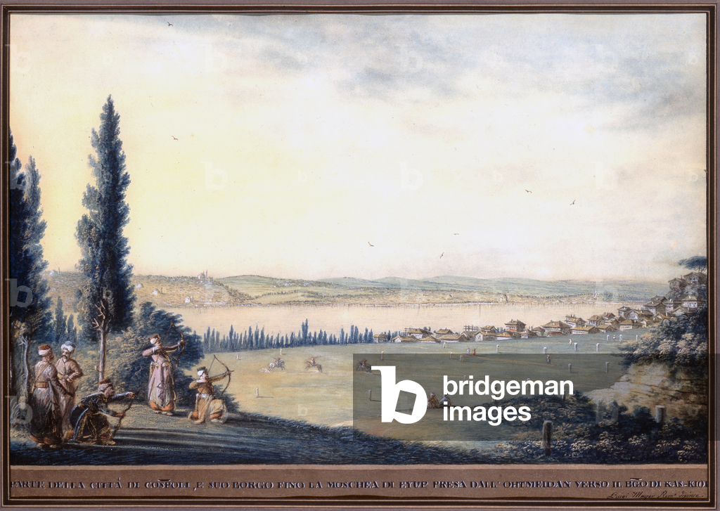 "Fernblick auf die Stadt Cospoli" von Luigi Mayer