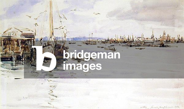 Gloucester, Massachusetts, 1930 (w/c, pen & ink on paper)