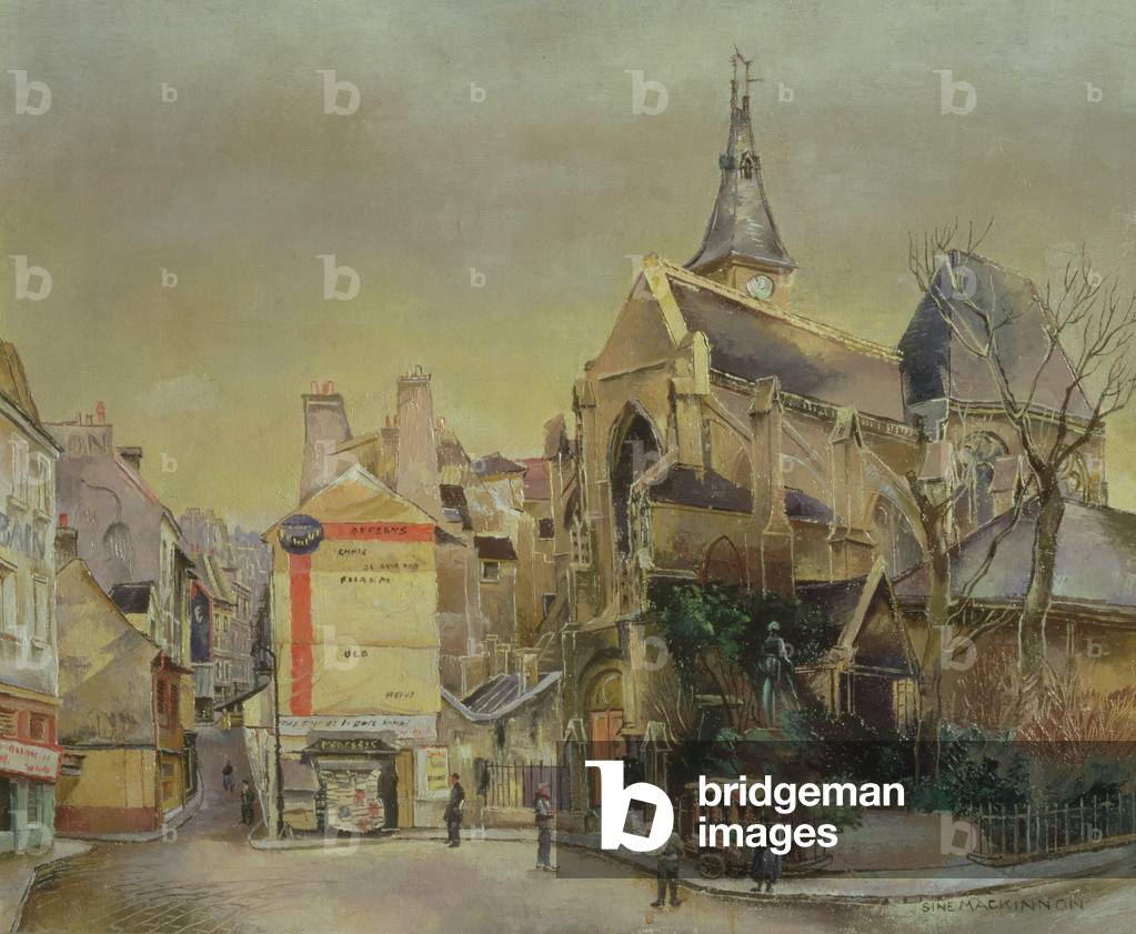 Rue Mouftard, Paris (oil on canvas)