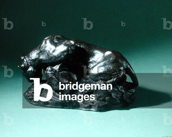 Lioness Drinking (bronze)