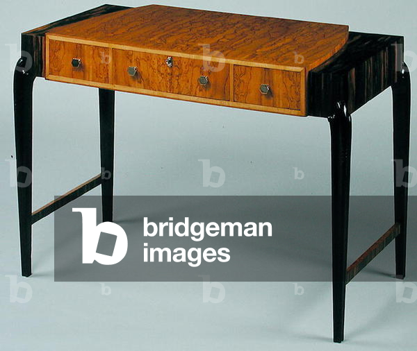 Desk, manufactured by Waring & Gillow Ltd, c.1928 (macasser ebony, exotic hardwood & ebonised mahogany)