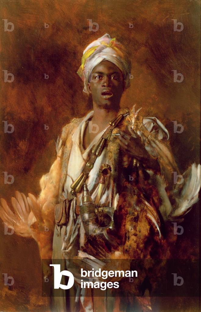 Il cacciatore arabo (olio su tela)