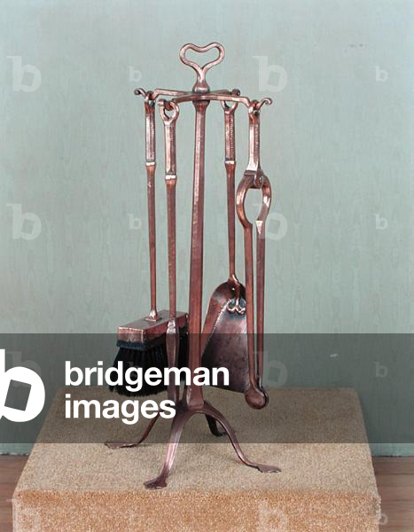 Fire irons and stand, Russell Workshop (copper)