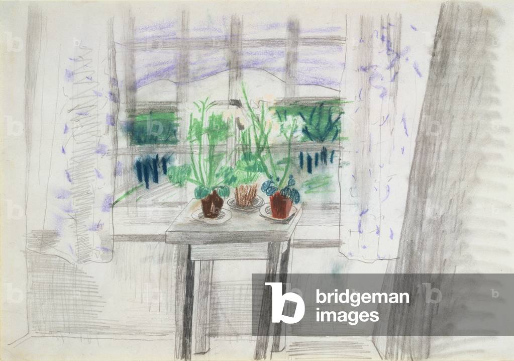 "Datum unbekannt (Pflanzen am Fenster - Bankshead)", 20. Jahrhundert von Ben Nicholson