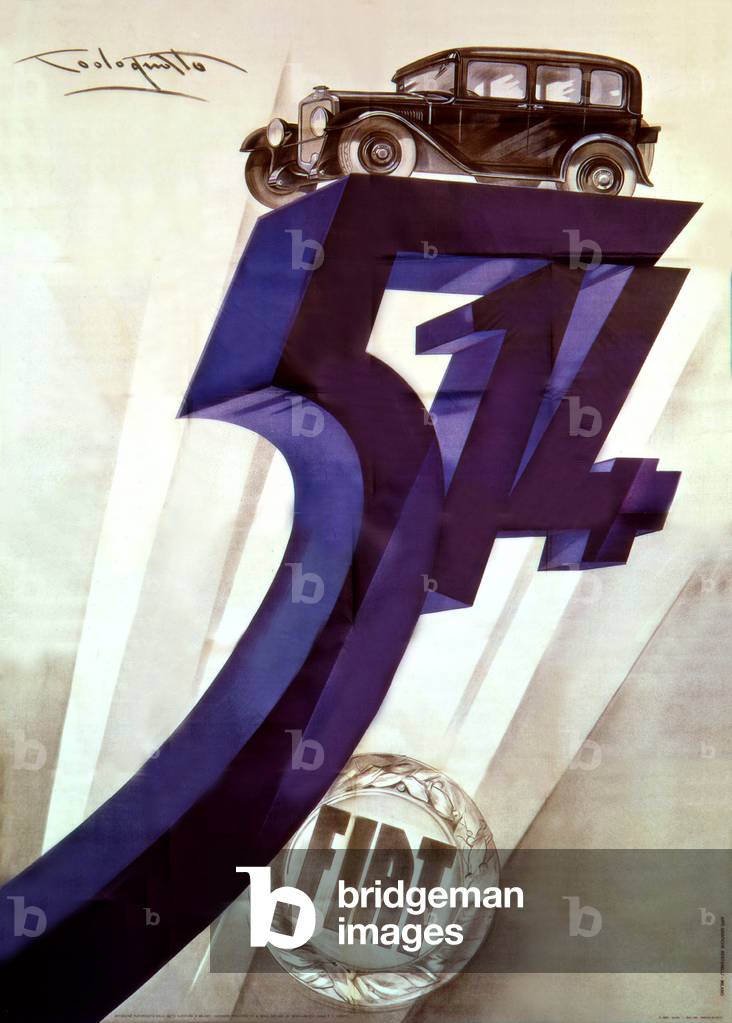 Advertising poster for the Fiat 514 model Illustration by Plinio Codognato (1878-1940), 1929
