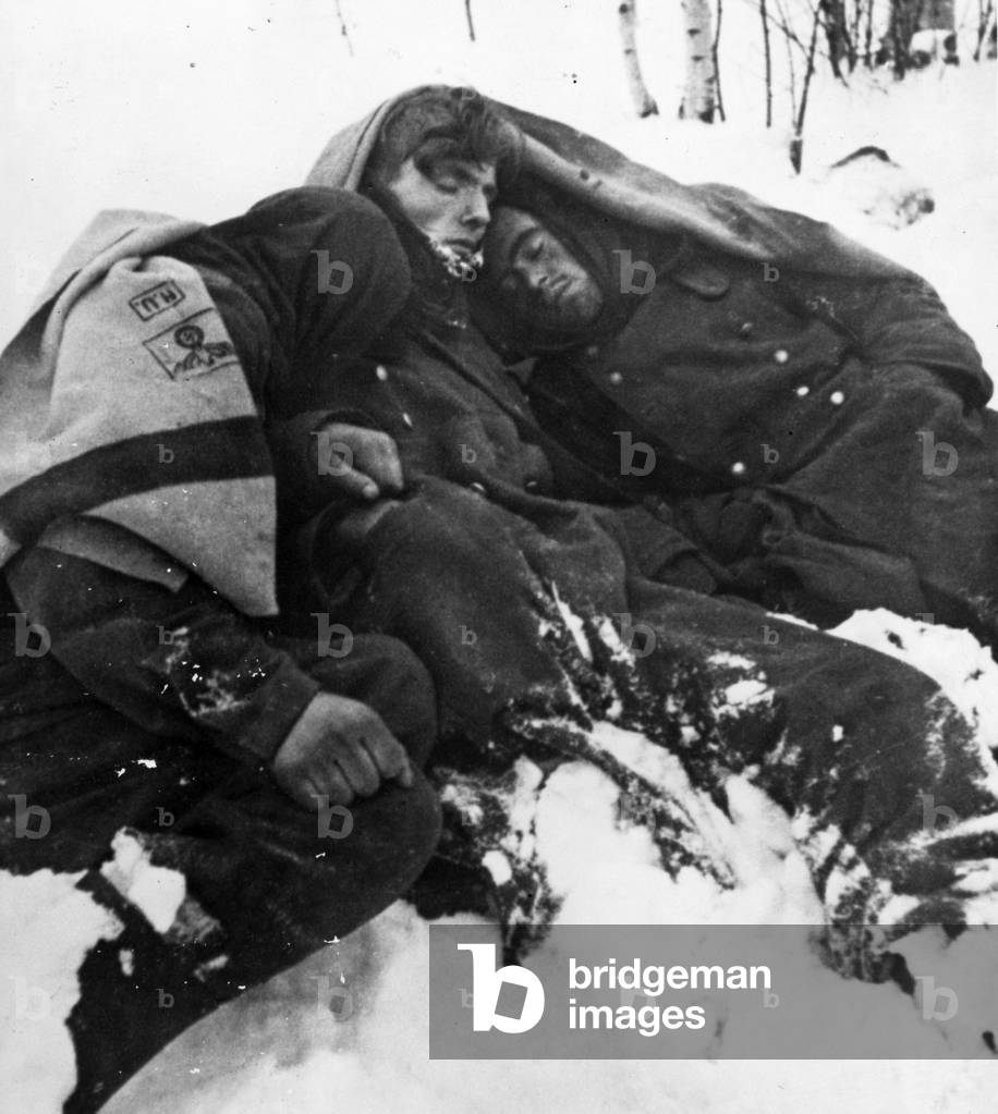 Image of World war 2, german soldiers who froze to death on