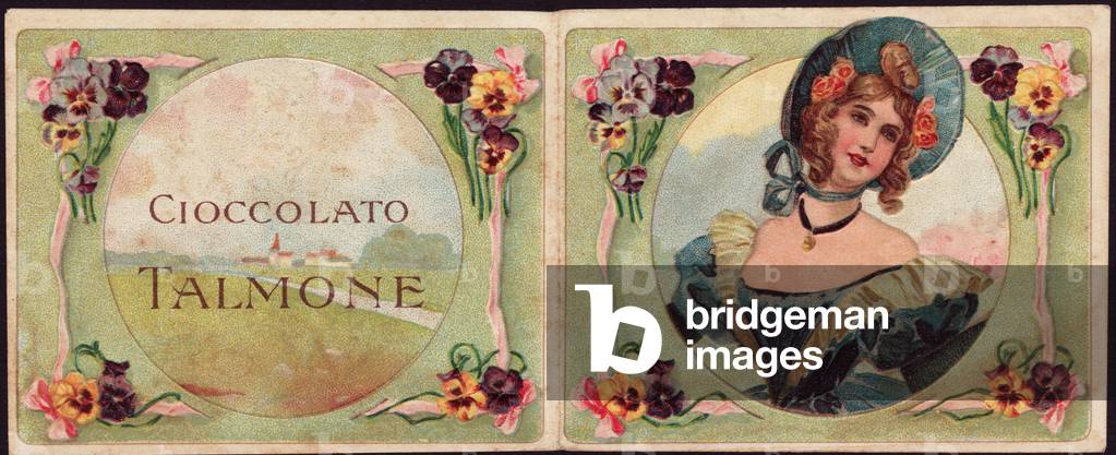 Advertising for Talmone chocolate, beginning of the 20th century