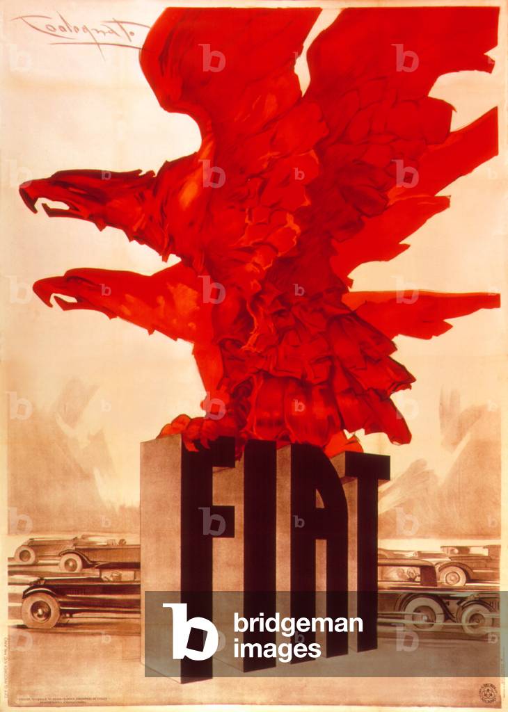 Advertising poster Fiat “The Eagles”” illustrated by Plinio Codognato (1878-1940). 1928