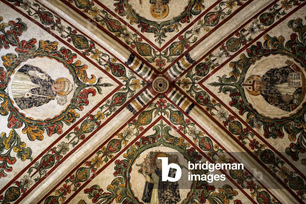 Church San Anastasia. Painted ceiling. Verona