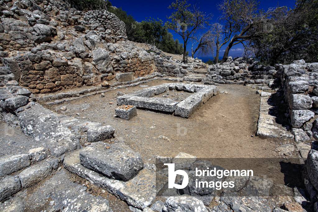 Archaeological site of Lato.  Prytaneion and typical greek house