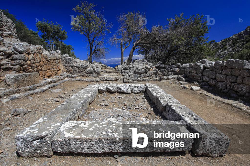 Archaeological site of Lato.  Prytaneion and typical greek house