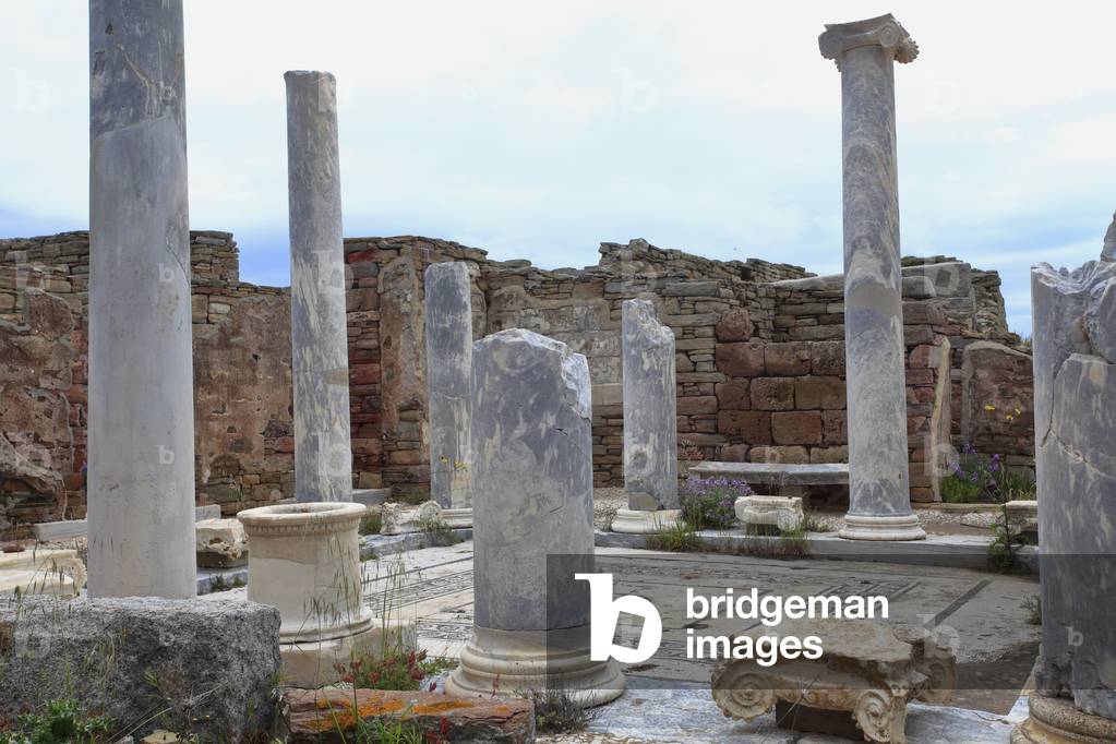 Archaeological site of Delos. The lake house. late 2nd Century BC.