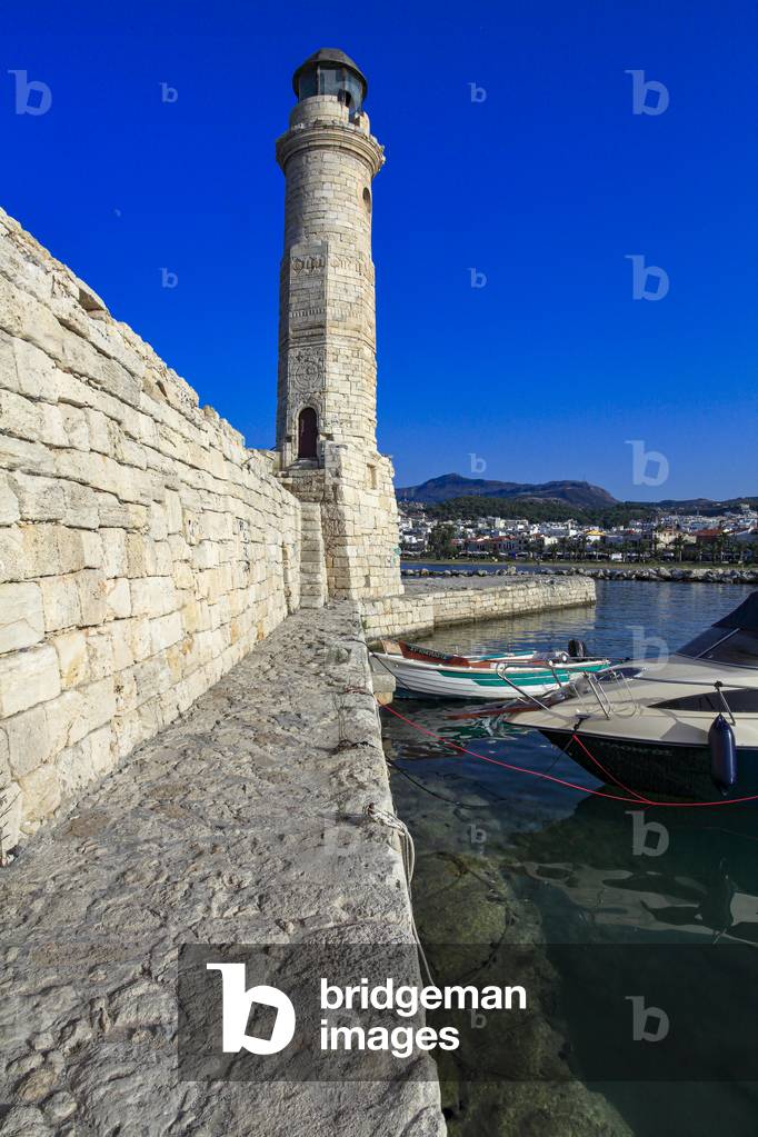 Venitian port  and lighthouse of Rethymno.