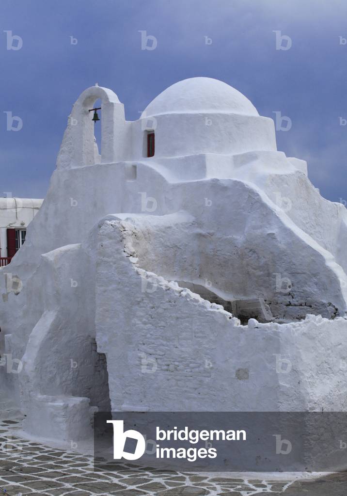 Church of Panagia Paraportiani, Mykonos. Cyclades, Mykonos, Greek islands, Aegean sea.