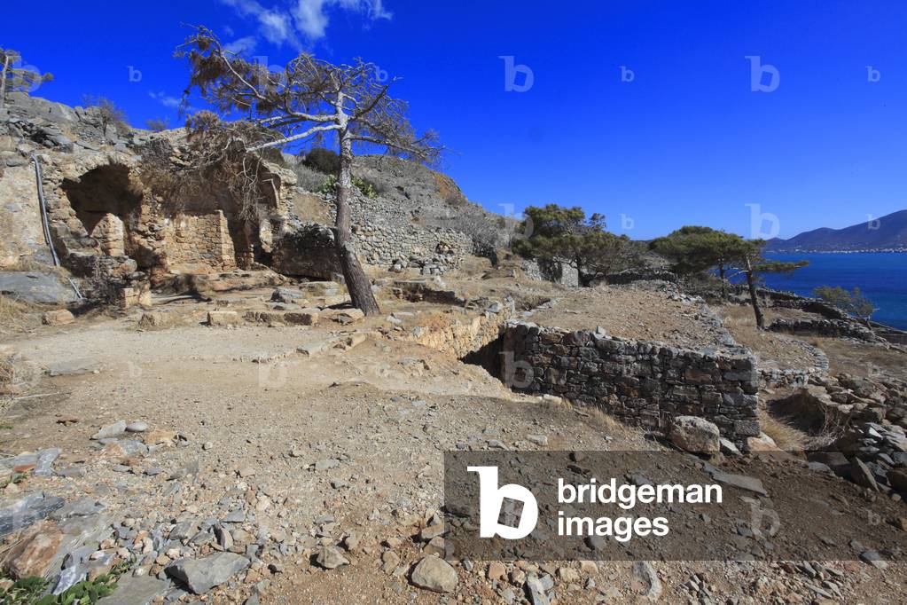 Spinalonga Island. Ruins of venitian period