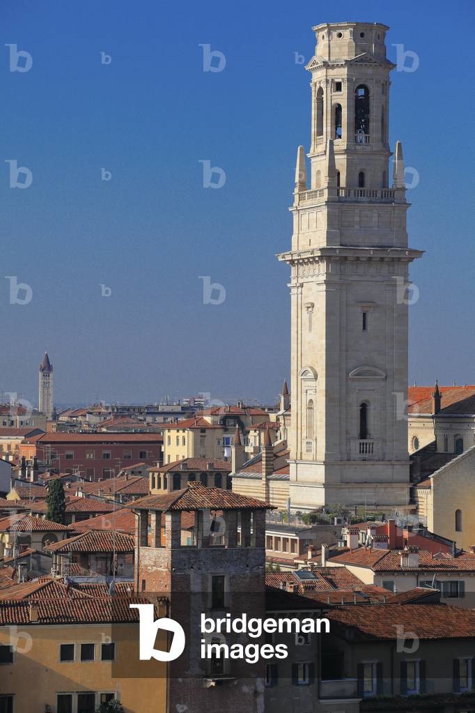 The tower of The cathedral St Mary of Assumption (12th century), Verona