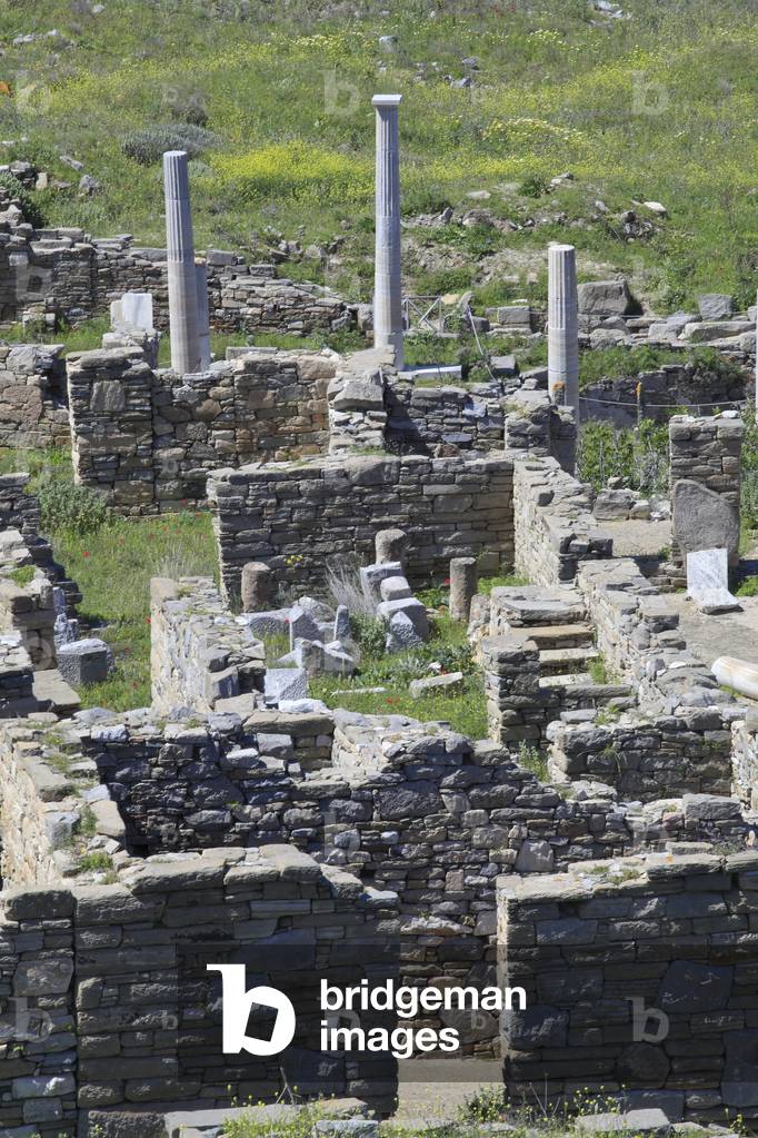 Archaeological site of Delos. The theater quarter. 2nd Century BC.