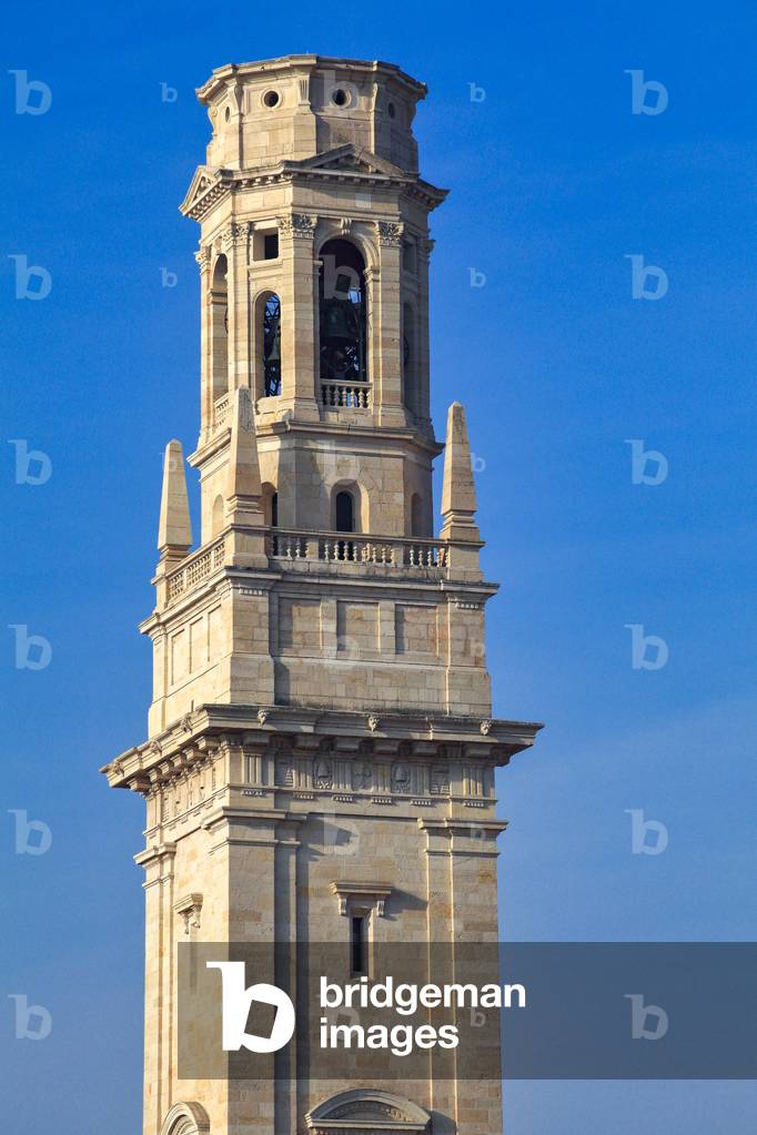 Bell tower of the Cathedral St Mary of Assumption. Verona
