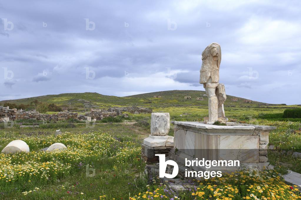 Archaeological site of Delos. Statue of the Roman general Gaius Billienus. 1st Century BC.
