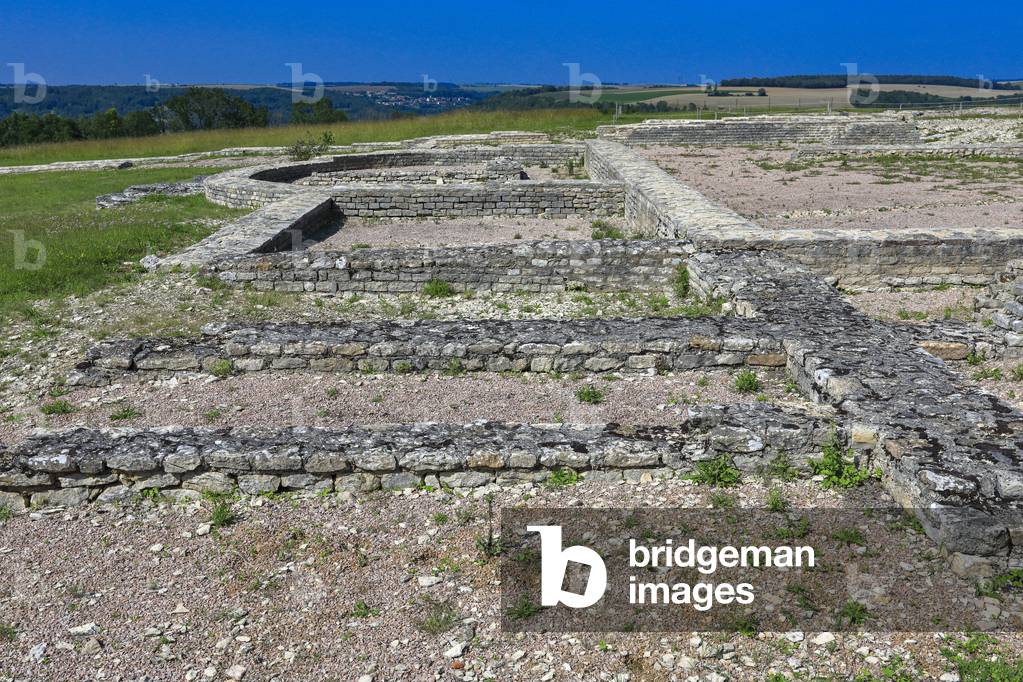 Remains of the civil balisica found on the archaeological site of Alésia
