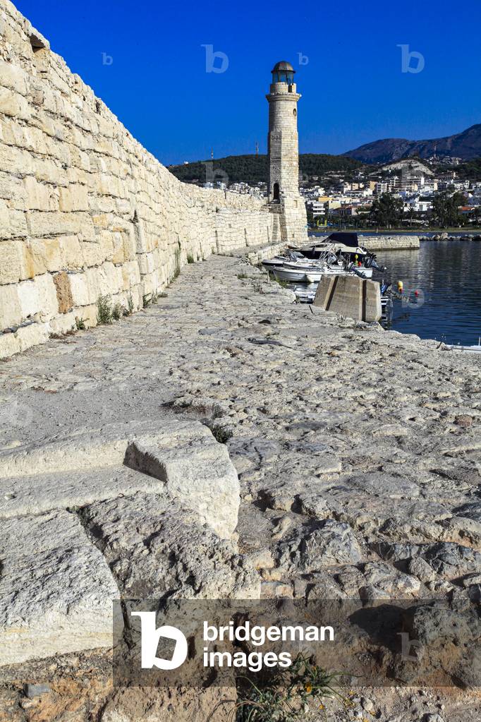 Venitian port  and lighthouse of Rethymno.