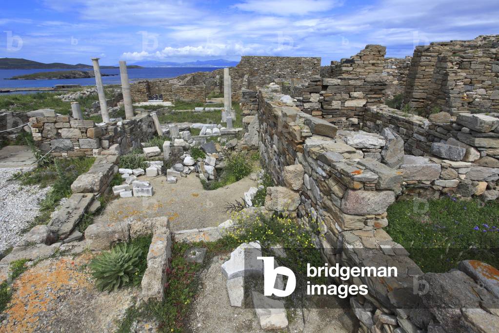 Archaeological site of Delos.The theater quarter. 2nd Century BC.