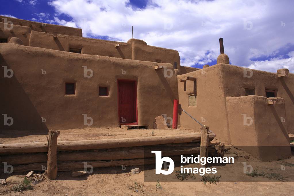 Pueblo de Taos - Structure of the North House (Hlaauma) - Set of houses and ceremonial centres in adobe, remarkably representative of the culture of the Pueblos Indians - Indian village still lives - UNESCO Site, New Mexico, USA (USA)