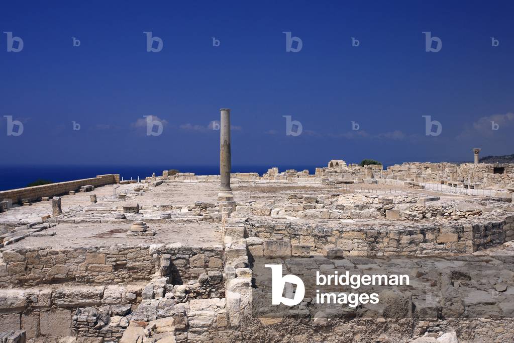 General view upon the early christian basilica, 5th century AD Kourion (Curium), Greco-Roman and Christian archological site Cyprus