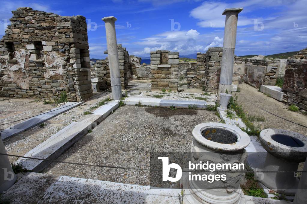 Archaeological site of Delos. Indivdual house in the theater quarter. 2nd Century BC.