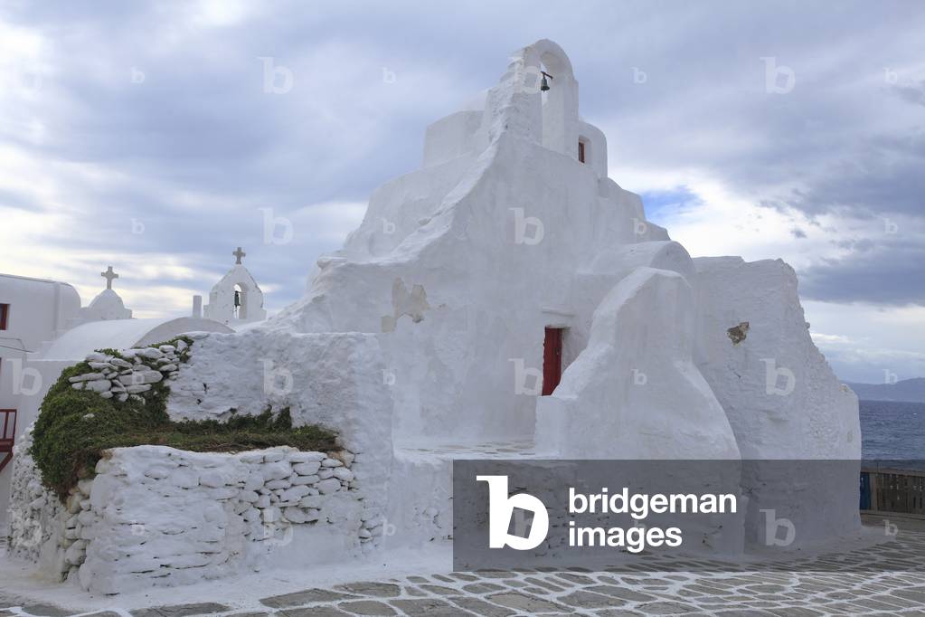 Church of Panagia Paraportiani, Mykonos. Cyclades, Mykonos, Greek islands, Aegean sea.