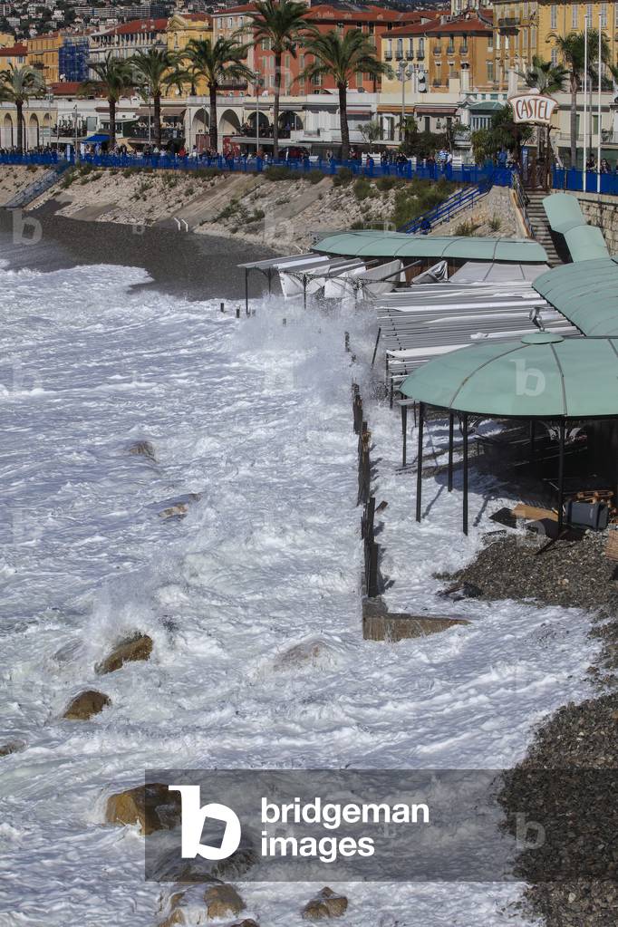 Raging sea in Nice