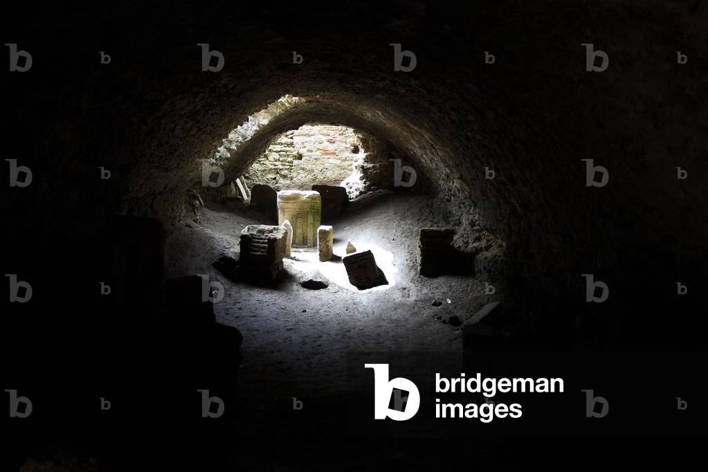 Underground part of the Tophet/Steles buried and degaged by excavations/Carthage/Tunisia/UNESCO Site