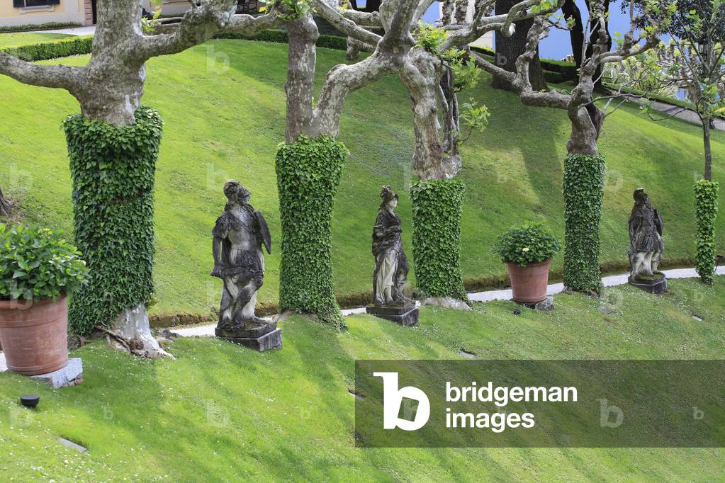 Italian Garden, Lakeside Garden, Villa Balbianello, 18th-century Renaissance style, shooting location (Star Wars, James Bond), Italy, Lombardy, Lake Come.