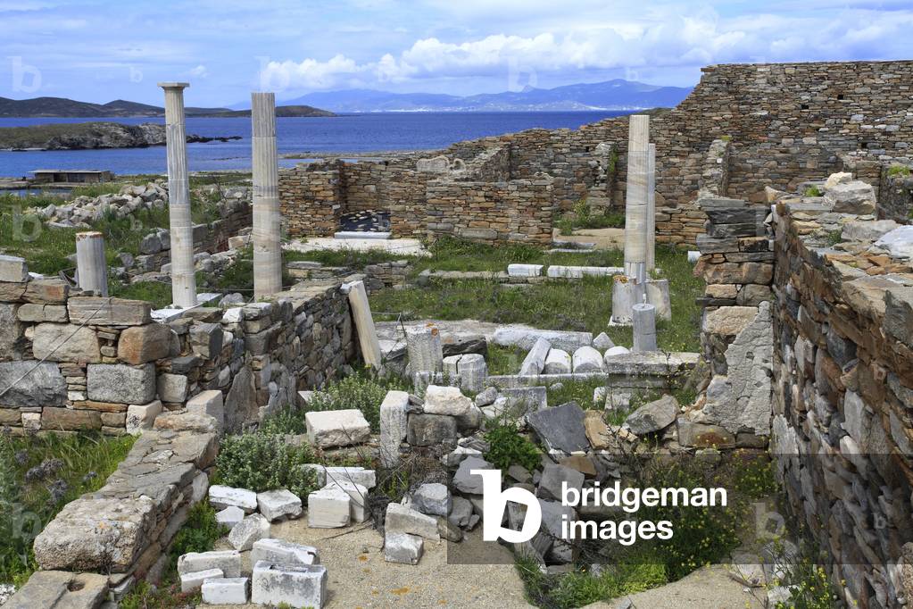 Archaeological site of Delos.The theater quarter. 2nd Century BC.